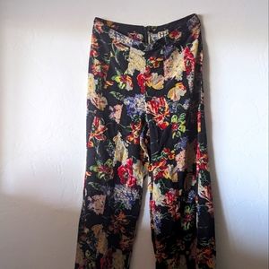 Haute Hippie Floral Silk Wide Leg Pants Size 4